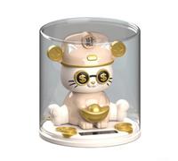 Gatto che annuisce realizzato con rilevamento della luce per la decorazione della casa, e affascinante simbolo di buona fortuna e prosperità (A-beige)
