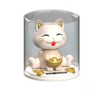 Gatto che annuisce realizzato con rilevamento della luce per la decorazione della casa, e affascinante simbolo di buona fortuna e prosperità (B-beige)