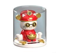 Gatto che annuisce realizzato con rilevamento della luce per la decorazione della casa, e affascinante simbolo di buona fortuna e prosperità (A-Red)