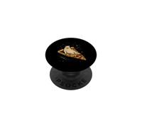 Gatto che cavalca una fetta di pizza ai peperoni attraverso Galaxy Funny Space PopSockets PopGrip Adesivo