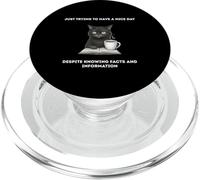 Gatto che cerca di avere una bella giornata nonostante conosca fatti e informazioni PopSockets PopGrip per MagSafe