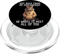 Gatto Che Dice lo Psichiatra Torna Dal Mio Psichiatra PopSockets PopGrip per MagSafe