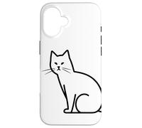 Gatto che disegna il gattino Custodia per iPhone 16