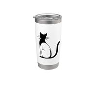Gatto che disegna il gatto Bicchiere termico in acciaio inox doppia parete