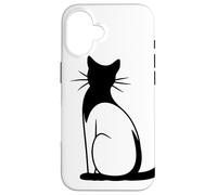 Gatto che disegna il gatto Custodia per iPhone 16