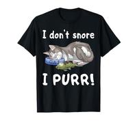 Gatto Che Dorme Divertente Non Russare Ma Fare Fusa Maglietta