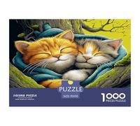 Gatto che fa un pisolino Puzzle 1000 Pezzi Trattori Jigsaw Puzzle Per Adulti Puzzle 1000 Pezzi Difficili Per Adulti Home Giochi Puzzle 70x50cm/1000pcs