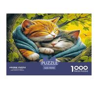 Gatto che fa un pisolino Puzzle 1000 Pezzi Trattori Jigsaw Puzzle Per Adulti Puzzle 1000 Pezzi Difficili Per Adulti Home Giochi Puzzle 70x50cm/1000pcs
