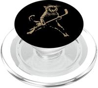 Gatto che gioca a hockey PopSockets PopGrip per MagSafe