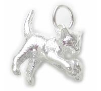 Gatto che gioca con una palla ciondolo in argento sterling .925 x 1 Ciondoli gat