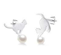 Gatto Che Gioca Orecchini a Sfera Simpatici Gioielli ipoallergenici per l'orecchio di Gatto per Le Ragazze Comodo e Pratico Useful