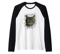 Gatto Che Guarda Always Street Style Vibes Maglia con Maniche Raglan