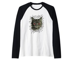Gatto Che Guarda Always Street Style Vibes Maglia con Maniche Raglan