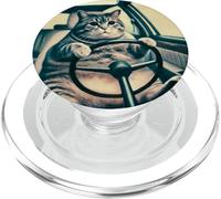 Gatto che guida PopSockets PopGrip per MagSafe