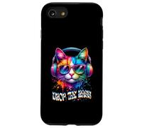 Gatto che indossa cuffie Drop the Bass EDM DJ Rave Design Custodia per iPhone SE (2020) / 7 / 8