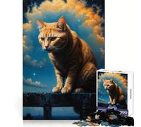 Gatto che ispeziona il territorio - Puzzle da 1000 pezzi per ragazzi - Gioco di logica e divertimento leggero - Taglio netto - Ottimo regalo (38x26cm)