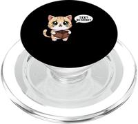 Gatto che piange non vede soldi Divertente Studente rotto PopSockets PopGrip per MagSafe