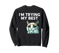 Gatto Che Piange Pollice in su STO provando Il Mio miglior Meme Uomini Donne Bambini Felpa