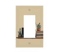 Gatto che spinge libri sulla libreria interruttore della luce piastra da parete copertura piastra frontale singolo bilanciere 1 banda decoratore presa coperture per la casa cucina camera bagno Decor