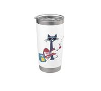 Gatto che suona Bicchiere termico in acciaio inox doppia parete
