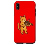 Gatto che suona il violino violinista amante dei gatti carino gatto suona il violino Custodia per iPhone XS Max