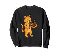 Gatto che suona il violino violinista amante dei gatti carino gatto suona il violino Felpa