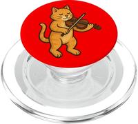 Gatto che suona il violino violinista amante dei gatti carino gatto suona il violino PopSockets PopGrip per MagSafe