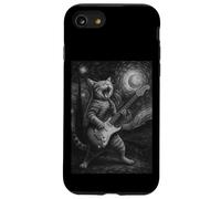Gatto che suona la chitarra rock star rock and roll amante dei gatti arte Custodia per iPhone SE (2020) / 7 / 8