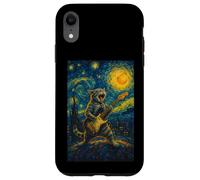 Gatto che suona la chitarra rock star rock and roll amante dei gatti arte Custodia per iPhone XR