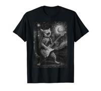 Gatto che suona la chitarra rock star rock and roll amante dei gatti arte Maglietta
