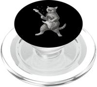 Gatto che suona la chitarra rock star rock and roll amante dei gatti arte PopSockets PopGrip per MagSafe