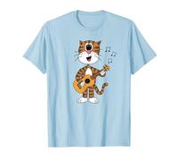 Gatto Che Suona l'ukulele, Musicista Divertente Maglietta