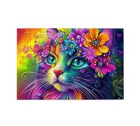 Gatto colorato Diamante 1000 Pezzo Jigsaw Puzzle Per Adulti Puzzle In Legno Per Adulti Regali Home Decor