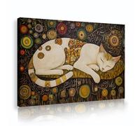 Gatto Colorato Sogno Tela Astratta Arte Della Parete Immagini Di Animali Stampe Di Opere D'arte per Soggiorno Ufficio Camera Da Letto Pranzo Cucina Home Decor 25x40cm Innerframe