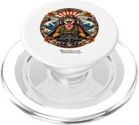 Gatto come pilota giapponese kamikaze gatto combattivo PopSockets PopGrip per MagSafe