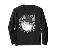 Gatto Come Vichingo con Ascia Maglia a Manica