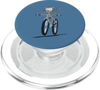 Gatto comico casual cavalca in mountain bike PopSockets PopGrip per MagSafe