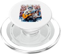 Gatto con chitarra acustica spagnola al Party Techno Festival PopSockets PopGrip per MagSafe