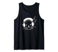 Gatto con Cuffie Musicali Canotta