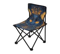 Gatto con gli occhi gialli, stile boho, sedie pieghevoli portatili per adulti, ultra leggera, compatta, sedia pieghevole con borsa per il trasporto, sedia da esterno per sport all'aperto