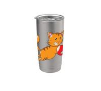 Gatto con mezzo cuore Partnerlook Bicchiere termico in acciaio inox doppia parete