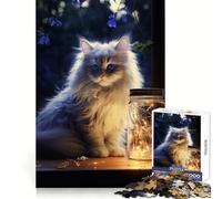 Gatto con mosca,puzzle da 1000 pezzi per ragazzi,stimolante per la logica,ideale per un divertimento leggero,con incastri precisi e un regalo perfetto (50x75cm)