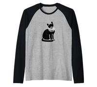 Gatto con Ruth Bader Ginsburg Collare RBG Maglia con Maniche Raglan