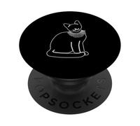 Gatto con Ruth Bader Ginsburg Collare RBG PopSockets PopGrip Adesivo