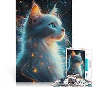 Gatto Cosmico puzzle 1000 pezzi per adulti Aiuta il cervello ad allenare i giocattoli che creano dipendenza per coltivare la pazienza Ottimi regali e giocattoli 38x26cm