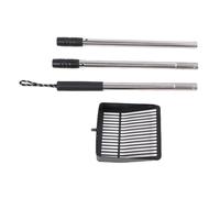 Gatto cucciolo di gatto in acciaio inossidabile pp manico lungo non stick non lettiera pollo scooper per la spiaggia gatto lettiera pazzo di lettiera tofu, palco di letame di