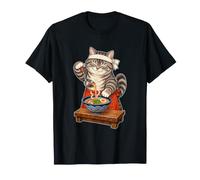 Gatto Cuoco Che prepara Il Ramen Giapponese Maglietta