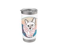 gatto, cuore, alce, design Bicchiere termico in acciaio inox doppia parete