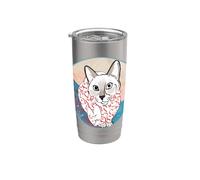 gatto, cuore, alce, design Bicchiere termico in acciaio inox doppia parete