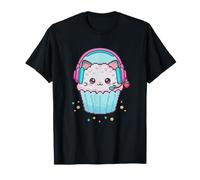 Gatto Cupcake Carino Kawaii Gamer Maglietta